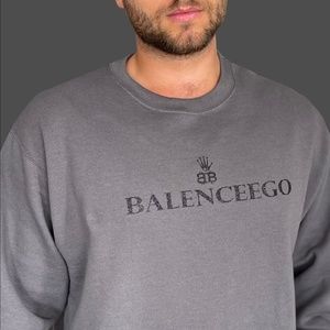 BALENCE YOUR EGO-------L/S CREW-------GREY